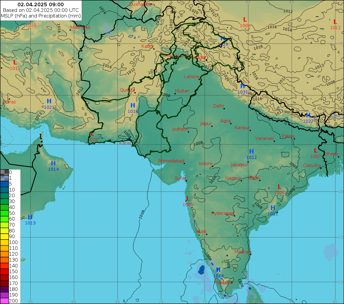 Weather Chart Of Pakistan