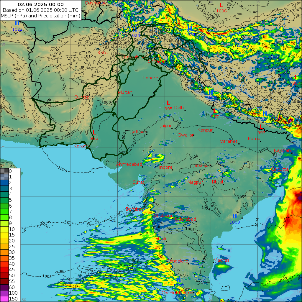 WRF 24 Hourly, Day 1