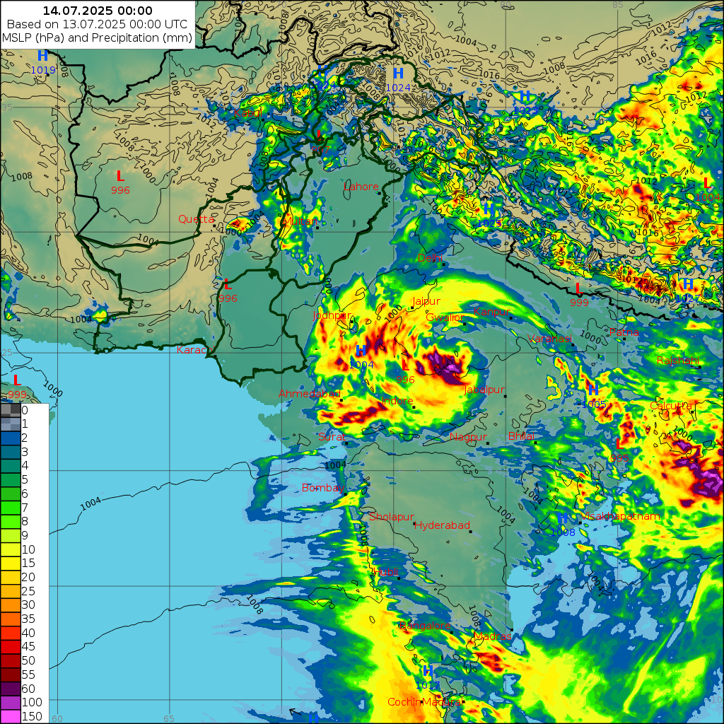 WRF 24 Hourly, Day 1