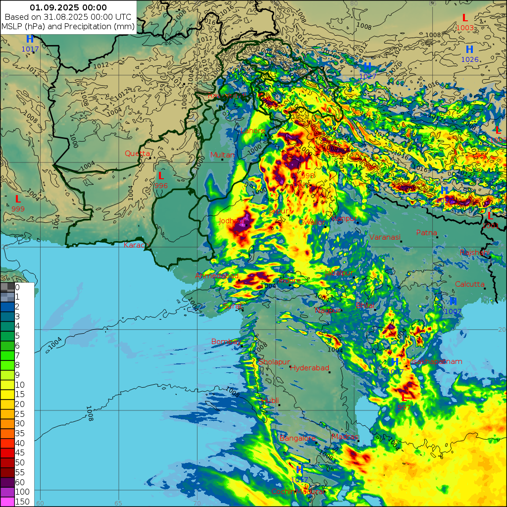 WRF 24 Hourly, Day 1