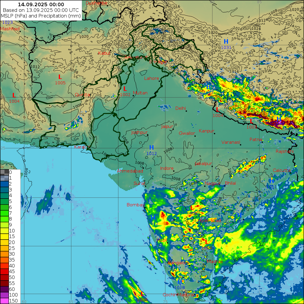 WRF 24 Hourly, Day 1