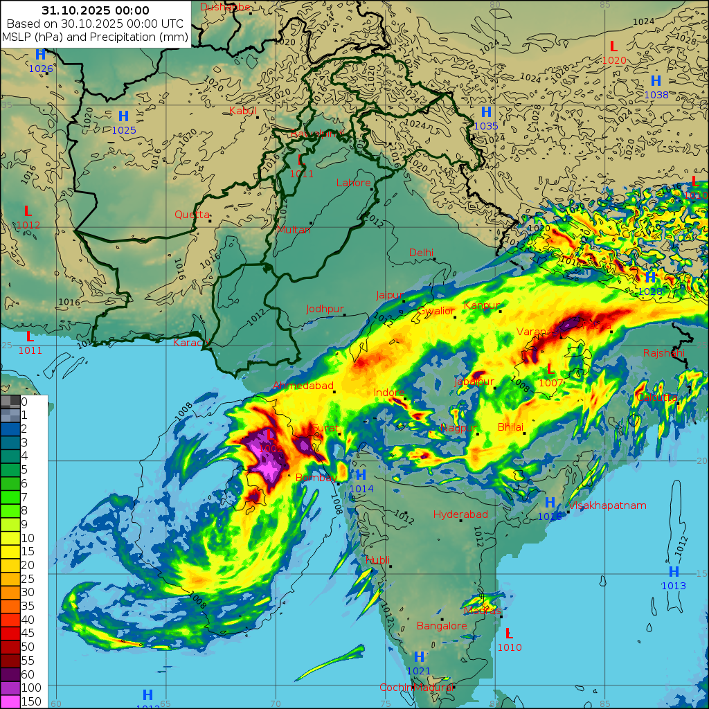 WRF 24 Hourly, Day 1