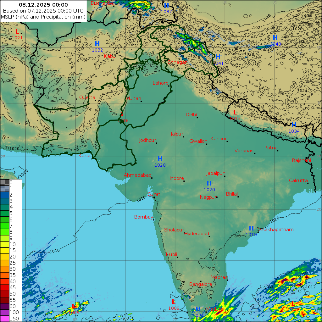 WRF 24 Hourly, Day 1