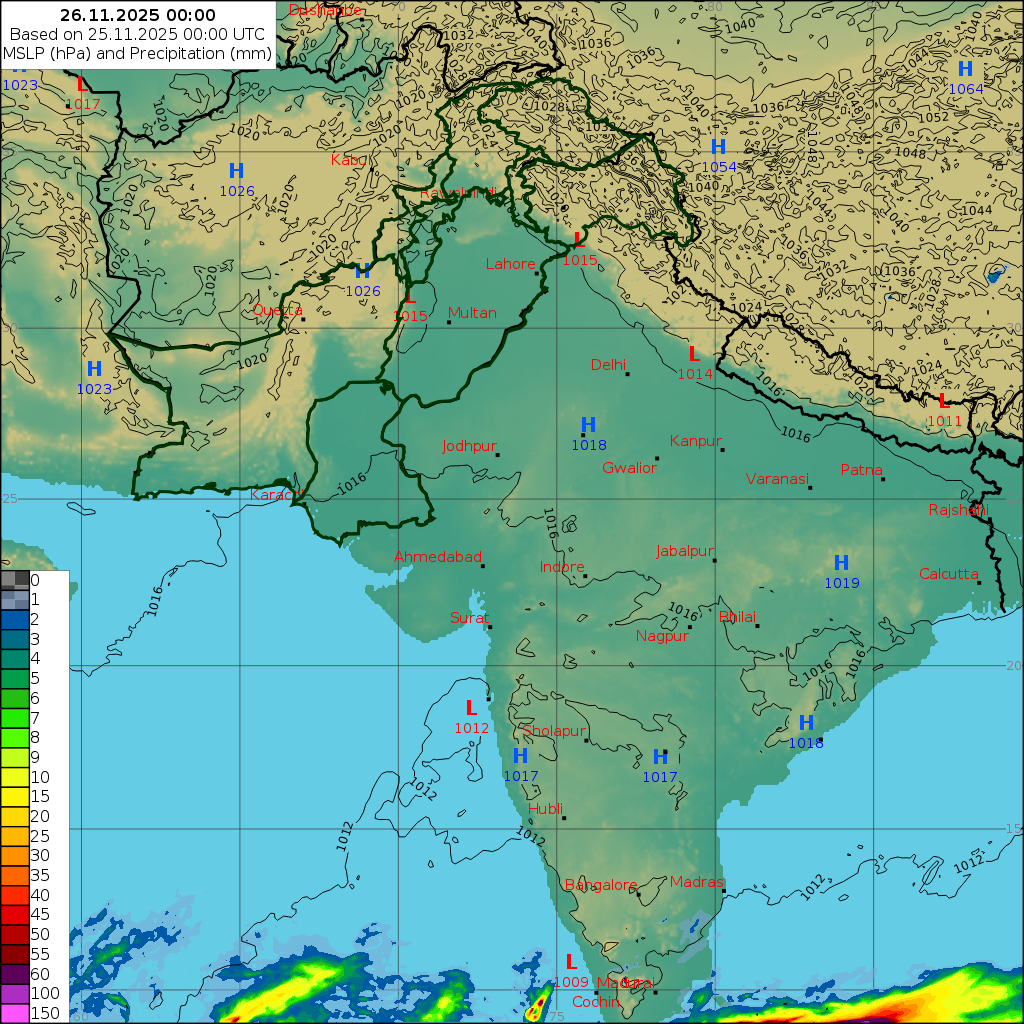 WRF 24 Hourly, Day 1