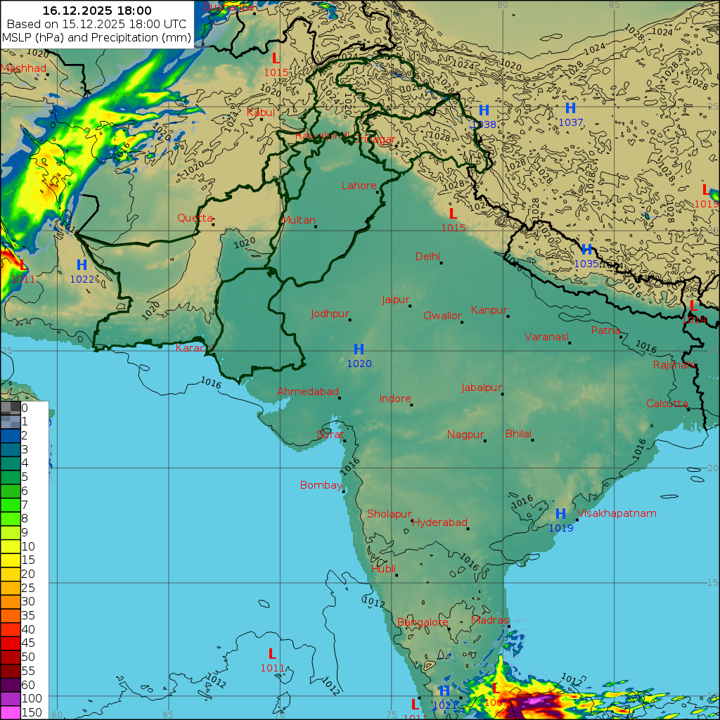 WRF 24 Hourly, Day 1