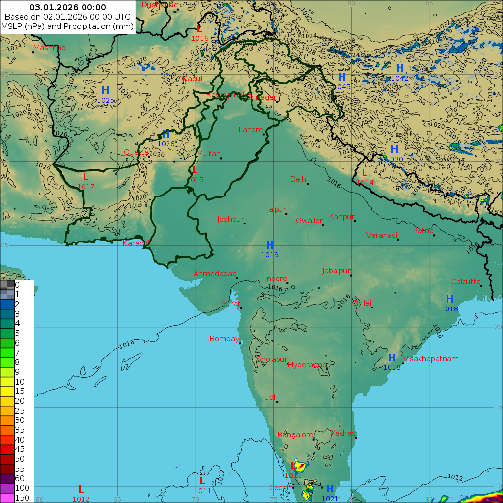 WRF 24 Hourly, Day 1