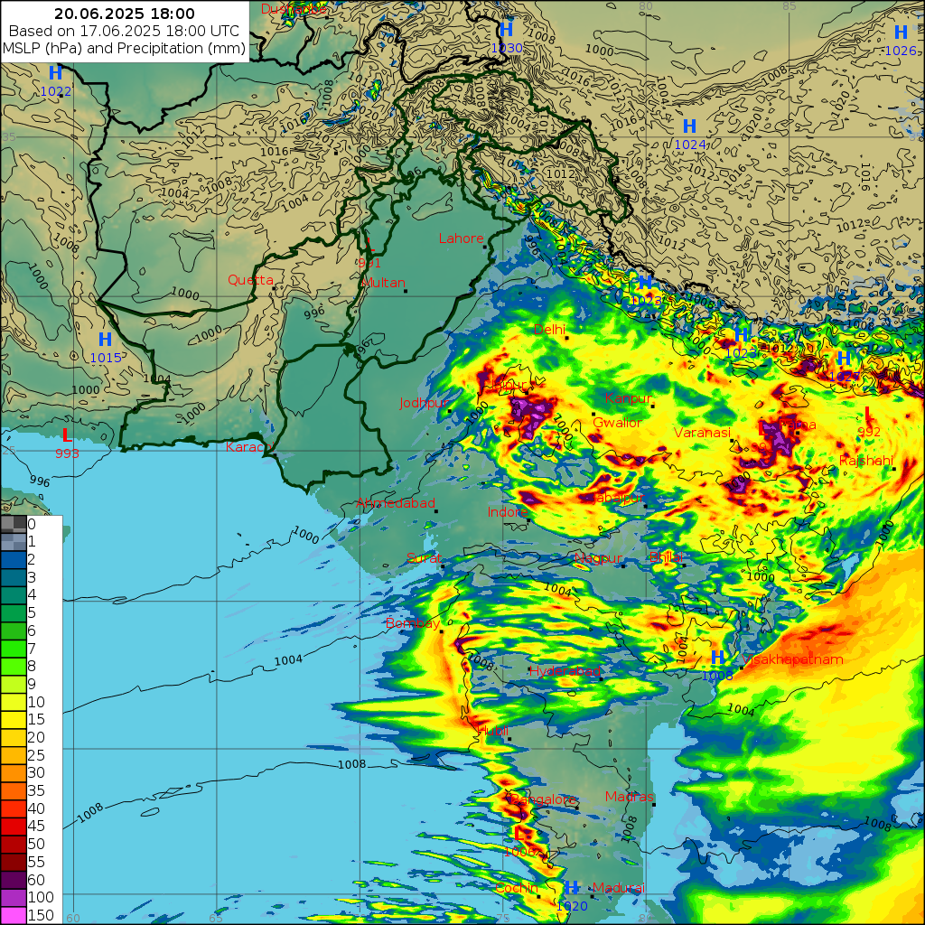 WRF 24 Hourly, Day 3