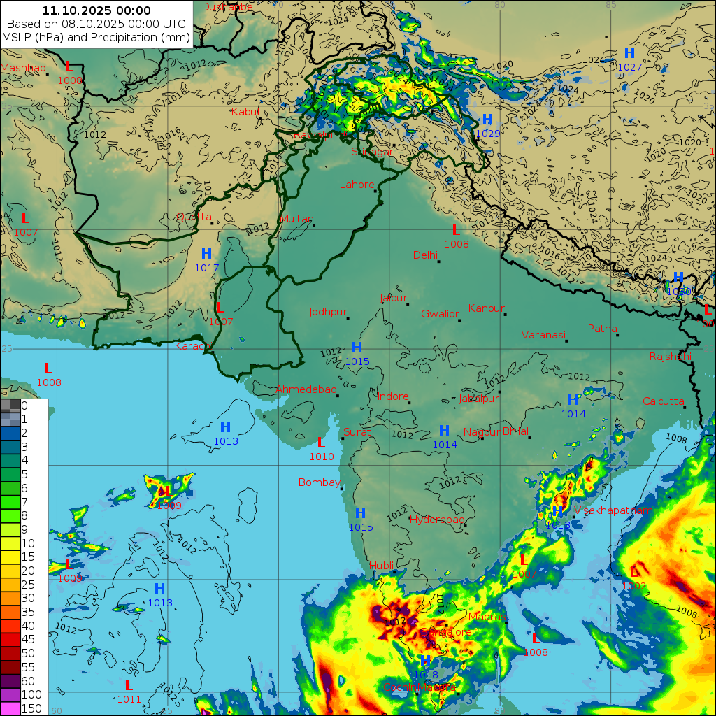 WRF 24 Hourly, Day 3