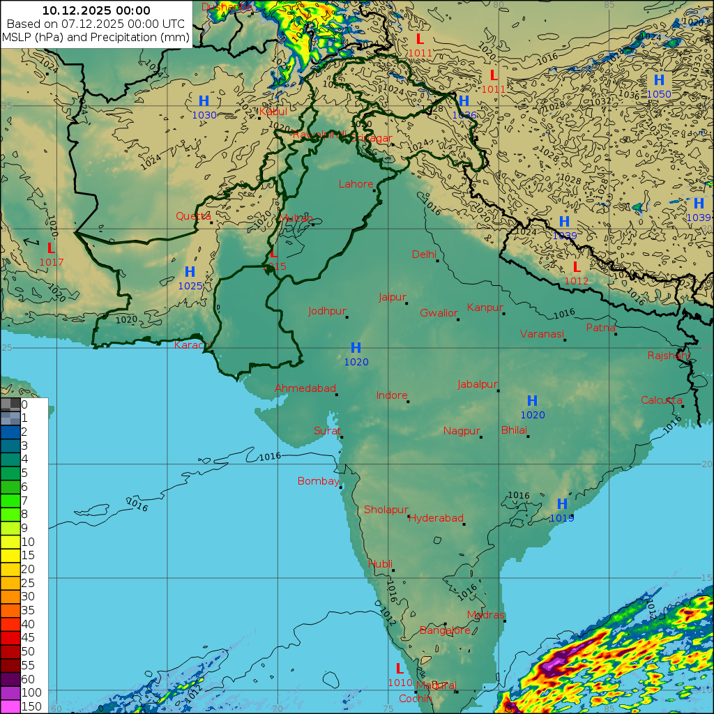 WRF 24 Hourly, Day 3
