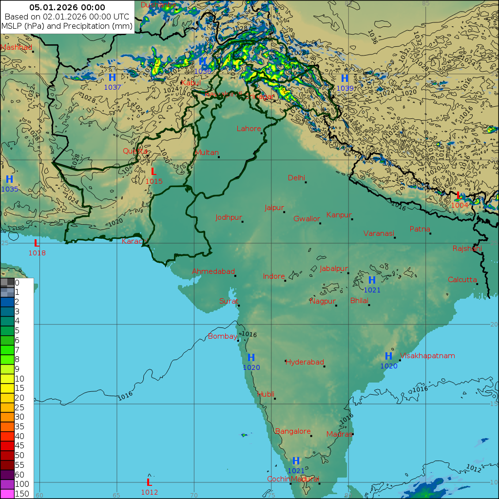 WRF 24 Hourly, Day 3
