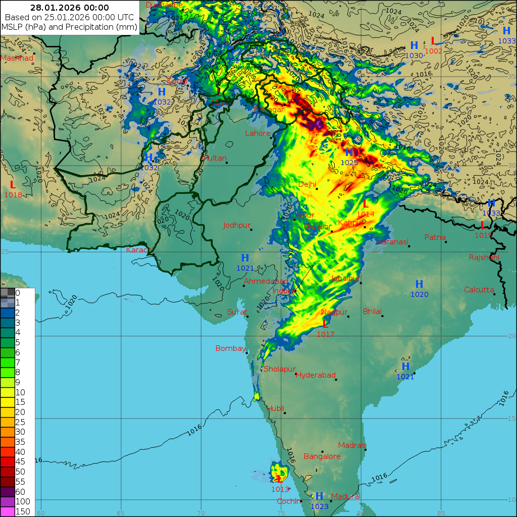 WRF 24 Hourly, Day 3